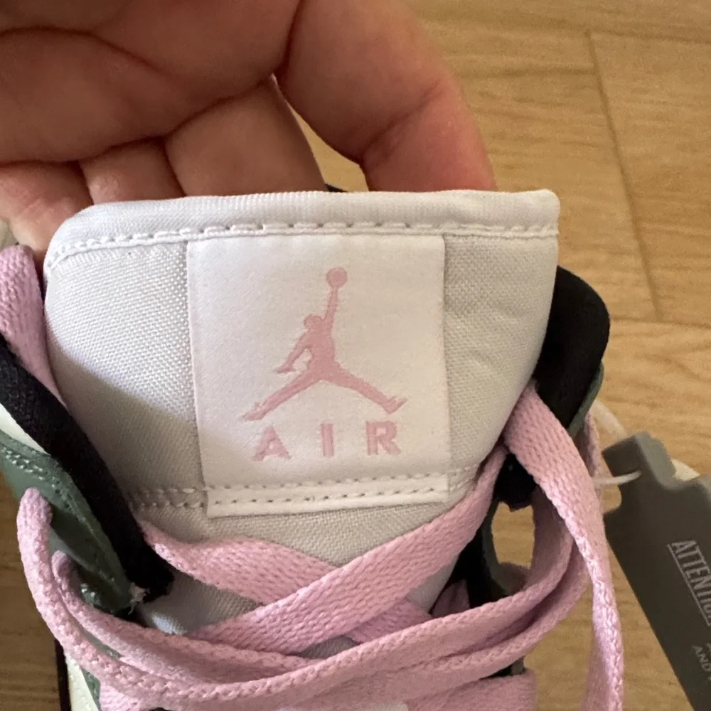 Air Jordan’s Nike Women's Green and Pink High-Top Sneakers - Picture 5 of 11